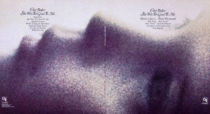 The front and back album art for _She Was Too Good to Me_, abutting and clearly showing a photo of a woman's
face.