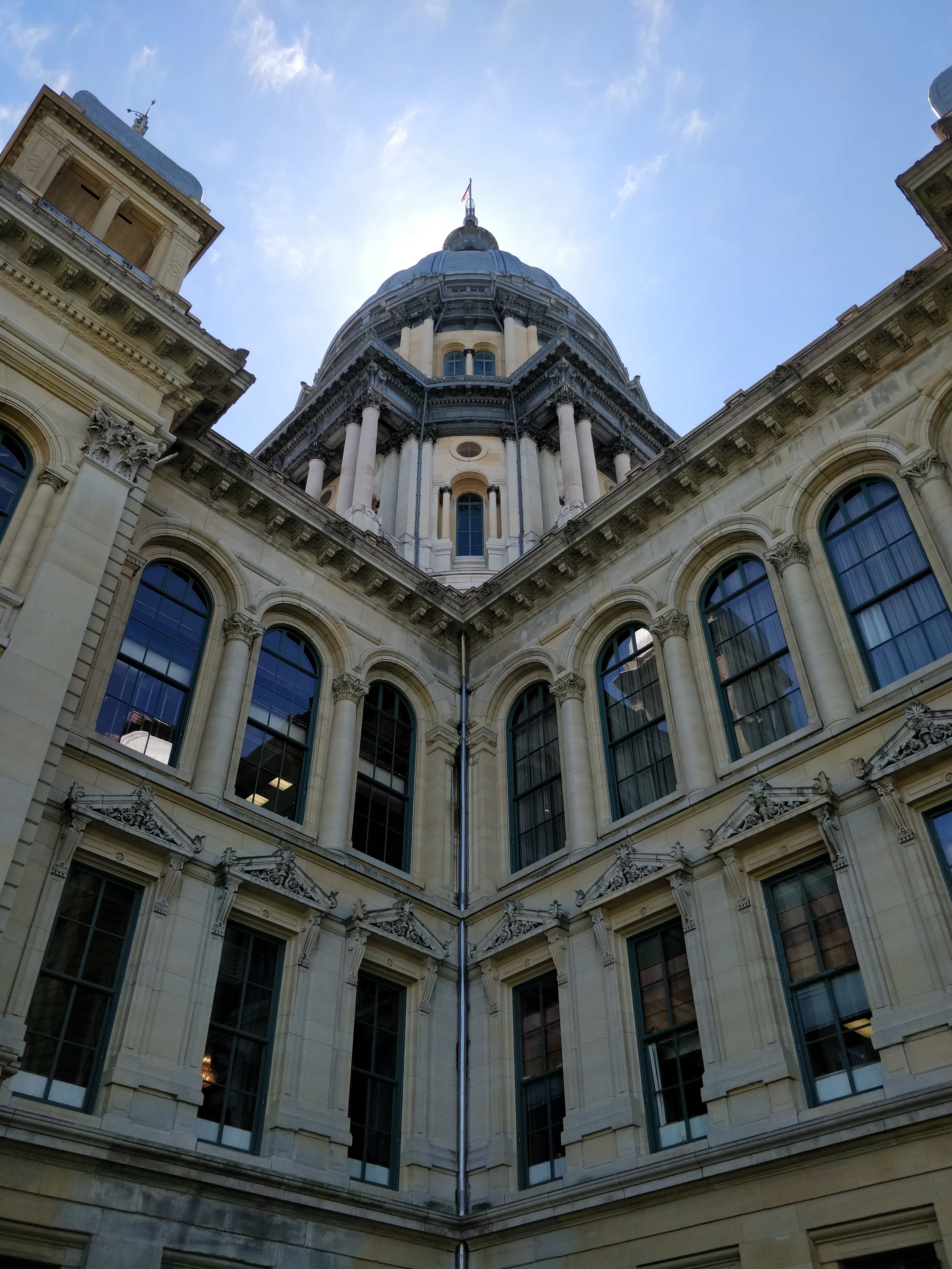 Outside the Illinois State Capitol